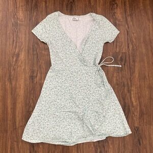 Hollister Light Green Floral Mini Dress